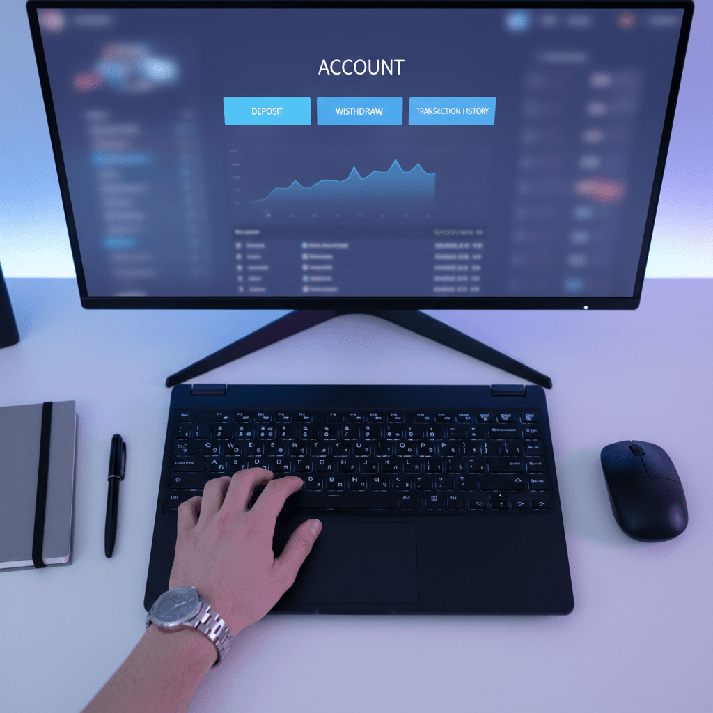 Landlord viewing rent payment confirmation on a laptop screen